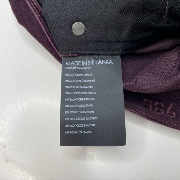 Club Monaco Super Slim Fit Corduroy Pants Burgundy - Picture 13 of 15